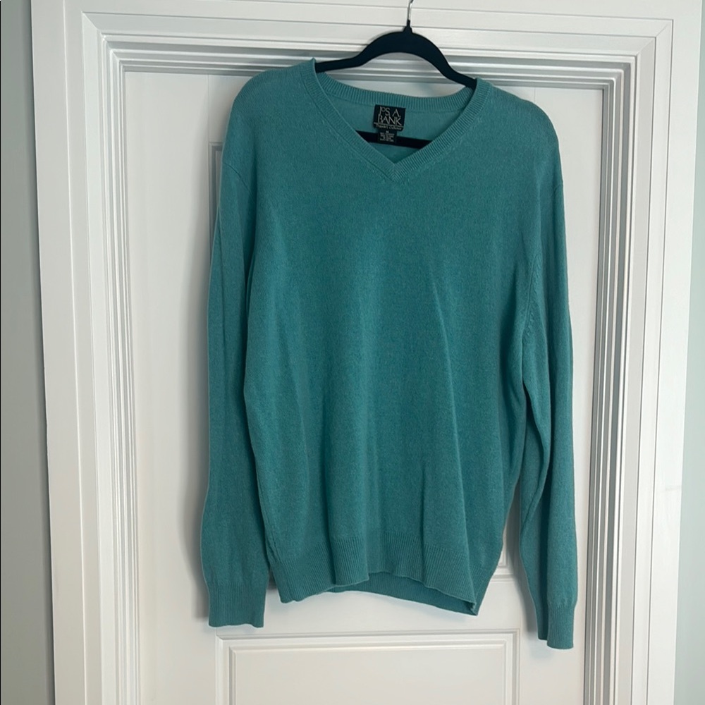 Jos. A. Bank Blue V-Neck Sweater